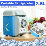 7.5L 12V Mini Car Fridge Refrigerator Cooler Portable Mini Car Fridge Cooler and Warmer for Camping
