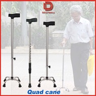 Quad Cane for Adult Heavy Duty Tungkod Quad cane Snless steel Trusty Cane for Elderly Dailymall
