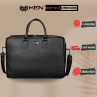 Office leatherbag from to 40cm with 16 inch laptop with many compartments M.E.N R7 Whiki