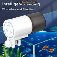 BEAUTYSTARTING Automatic Timer Fish Tank Feeder Silent Battery Powered Multi-function Fish Food Disp