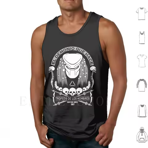 Hunter Tank Tops Vest Dustin Eleven Chucky Childs Play Venom Joker Item Halloween Movies 80s Movies