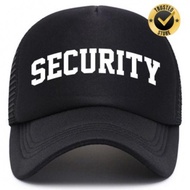 Black security truck cap | Mesh baseball cap (unisex) | Security work cap