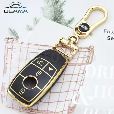 4 Buttons TPU Car Key Case Cover for Mercedes Benz E C S GLC Class E200 E400 E63 W213 S550 S560 C260