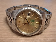 Rolex 16030  花圈  罕有 中東足球總會   檸檬黃 爆檸茶  原裝 T Swiss Made T 錶盤 / 20mm  全鋼自動  All Stainless Steel  配原裝 五珠