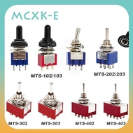 MCXK-E 1PCS/LOT SPDT DPDT 6MM Reset Latching Toggle Switch MTS-102 5A 6A 125V 3A 250 AC Mini 3 6PIN 