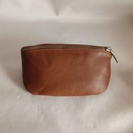 加拿大 MATT & NAT 啡色皮革 斜咩 腰包