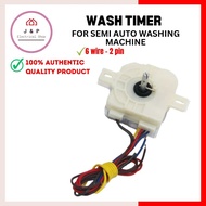 Universal 6-Wire Semi Auto Washer Wash Timer | 15-Minute Clockwise & Anti-Clockwise Auto Reversing S