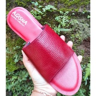 Sendal/Sandal Wanita Teplek Kulit asli Gaut Papirut Kokop Polos buat santai/mantai/ Kulit asli sapi 