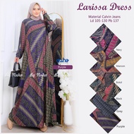 Larissa Dress By Nuha Gamis Batik Jumbo Ld 110 Melar Sampai 130 Motif Parang Calvin Jeans Maroon