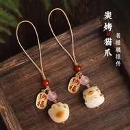 【daotany3.my】 菩提炭烧猫爪招财猫手机链手机挂绳吊坠可爱钥匙扣挂 【0530cXb4W6UXt】