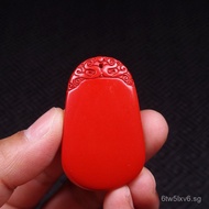 96%High-content natural cinnabar ore pendant, charm, bracelet accessory, ethnic style accessory
