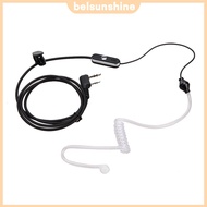 Plastic Walkie Talkie Headset 2 Pin Acoustic Tube Practical Walkie Talkie Earpiece Headset PTT MIC f