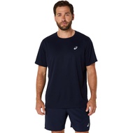 ASICS : ASICS SILVER SS TOP MEN RUNNING ผู้ชาย เสื้อคอกลม ของแท้ MIDNIGHT