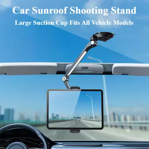 Hipacool Car Suction Cup Tablet Stand Holder 360°Rotate Adjustable Phone Bracket for iPhone iPad 4.7