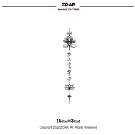 ZOAR A022 tattooภาษาอังกฤษสำหรับผู้ชาย สติ๊กเกอร์รอยสักสมุนไพร กันน้ำ กันรอย ยาวนาน กึ่งถาวร แสดงสี 