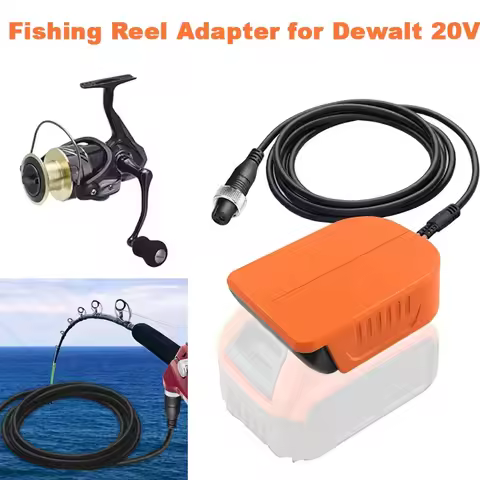 For Dewalt 20V 60V Battery Fishing Reel Adapter Power Cord Cable for Daiwa Seaborg 1200MJ 800MJ Elec