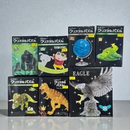 全新日版砌圖 crystal 3D Globe Frog Gorilla Dragon dinosaur Eagle Disney princess Snoopy Gundam Pokemon Kir