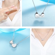 Jin Dasheng pt950 Platinum Necklace Pendant Women White Gold Necklace Platinum Set Chain Heart-Shape