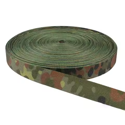 3 Meters FLECTARN CAMO Webbing Polyester 2.5CM Width Camouflage Double-sided Printed High Strength T