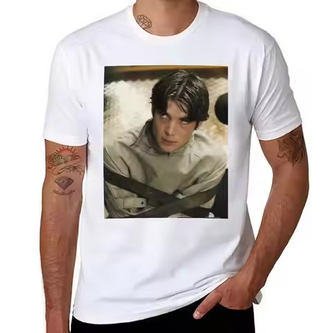 Crazy Hot Charm: Cillian Murphy as the Enigmatic Scarecrow T-Shirt men t shirt cotton 100% T-Shirt