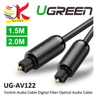 UGREEN  TOSLINK OPTICAL AUDIO CABLE FIBER DIGITAL AUDIO CABLE AV122 WITH PROTECTION CAP DESIGN - 1.5