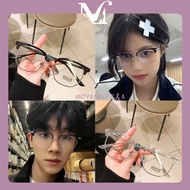 แว่นกรองแสงแว่นแฟชั่นแว่นกรองแสงแว่นครึ่งกรอบแว่นเกาหลีแว่นผู้หญิงเรโทรมินิมอล