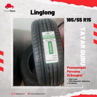 Linglong 185/55R15 Tayar Baru (Installation) 185 55 15 New Tyre Tire TayarGuru Pasang Kereta Wheel Rim Car