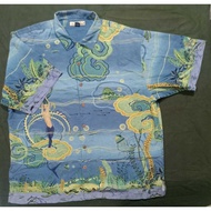TOMMY BAHAMA SILK SHIRT MERMAID VACATION USED MEN SIZE XL