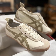 Otsuka รองเท้าวิ่งคู่รองเท้าผ้าใบแฟชั่นรองเท้าลำลองหนังสำหรับทั้งหญิงและชายเสือแท้ระบายอากาศได้ดี