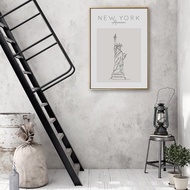 紐約自由之都 - 美國國會/城市掛畫/美國/辦公室/咖啡廳/邊櫃擺設