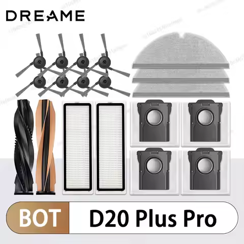 Dreame D20 Pro plus / RLD43SD Accessories robot Vacuum Cleaner Main Side Brush Mop Cloth HEPA Filter