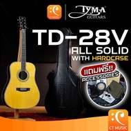 Tyma TD-28V All Solid with Hardcase Acoustic Guitar กีตาร์โปร่ง TD28V TD 28V AllSolid Hard case