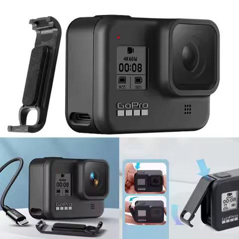 Rechargeable Side Protective Cover Battery Lid for GoPro 8/9 Hero 8/9 Sports Camera Dustproof Batter
