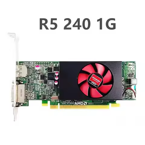 R5 240 Original PCI-E 3.0 4K 60HZ Graphics Card R5 240 1GB Graphics Card - 64Bit GPU for Desktop PC 