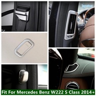 Window Pillar B & Rear Roof Hook / Safety Belt Buckle / Air AC Vent Cover Trim Fit For Mercedes Benz