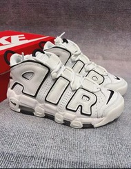 Nike Air More Uptempo summit white 中幫 復古籃球鞋 女款 白黑