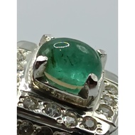 Cincin perak 980 zamrud colombia