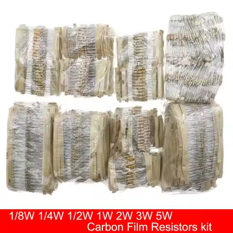 1/8W 1/4W 1/2W 1W 2W 3W 5W Carbon Film Resistors Assortment Kit 5% Electronic Components resistor pa