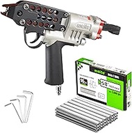 meite SC760C-I2 Pneumatic Hog Ring Gun with 3600PCS 16GA Hog Rings, 16 Gauge 1/2" Crown Hog Ring Pli