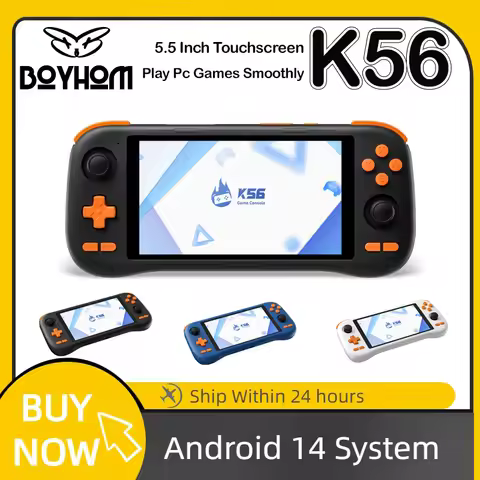 5.5 Inch Touchscreen K56 Retro Handheld Game Console, Android 14 System, 5000mAh Large Rechargeable