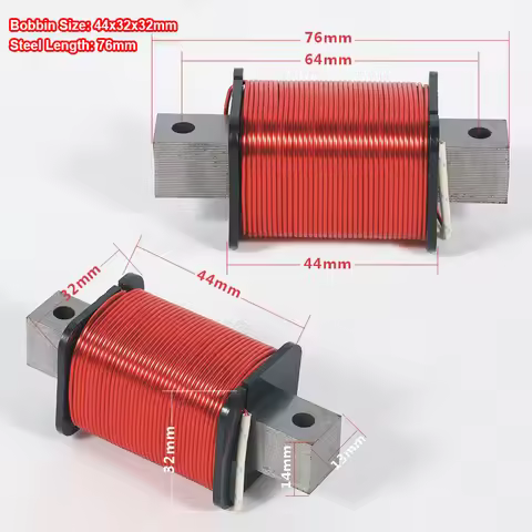 1pcs 1.33mH-11mH Audio Amplifier Speaker Crossover Inductor With Iron Core 4N Oxygen-Free Copper Wir