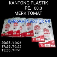 plastik es tomat uk 20x35 / kantong plastik / plastik pe - tomat-15x30