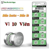 Battery AG0 / LR521 / SR521SW / 379 / 379A / L521F / 179 - Pack of 10
