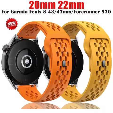 20/22mm Silicone Strap For Garmin Forerunner 570 965 265 245 Replacement Strap Suitable For Garmin F