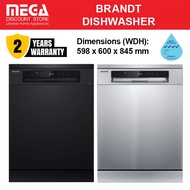 BRANDT BDF54DXA / BDF54DBA 60CM FREESTANDING DISHWASHER | 15 Place Settings | 8 Programs | Half Load
