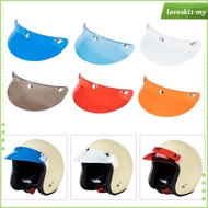 [LovoskibcMY] 3-Snap Helmet Peak Open Shield Retro Motorcycle Helmet Sun Visor Protective Shield, 15