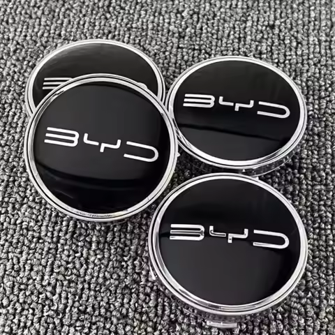 4Pcs 55/58/68mm Car Wheel Center Hub Cap Badge Emblem Decal Wheel Sticker For BYD Atto 3 Yuan Plus S
