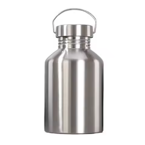 2000ML Large Capacity Sports Water Bottle Stainless Steel Portable Travel Mug Non Insulated Outdoor 