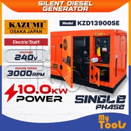 Mytools KAZUMI JAPAN KZD13900SE Silent Diesel Generator 10kW (Electric Start)