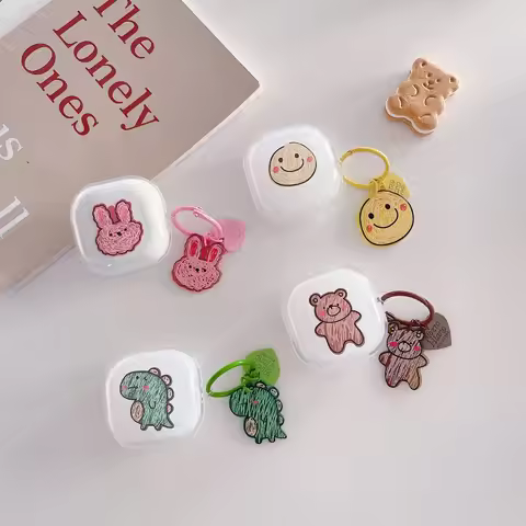 Cartoon Earphone Case for Samsung Galaxy Buds Live/Buds 2 Pro With Metal Buckle Case for Galaxy Buds